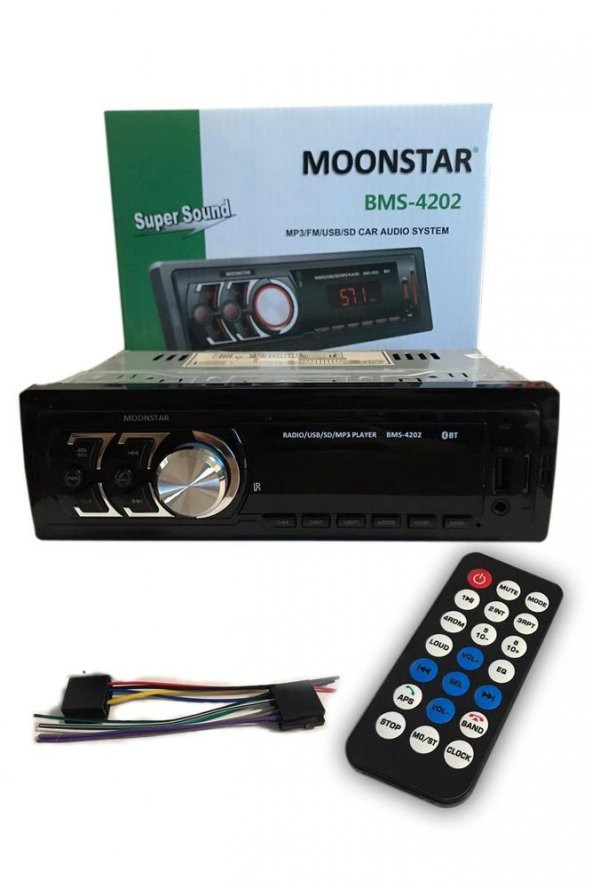 İtibar Bms 4202 -Uyumlu   Kumandalı Ve Bluetooth Lu Oto Teyp ürün görseli