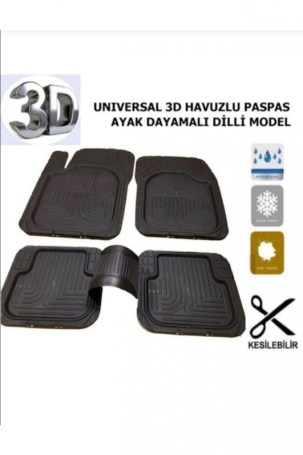 İtibar Araba Paspası 3 D Havuzlu Kaucuk