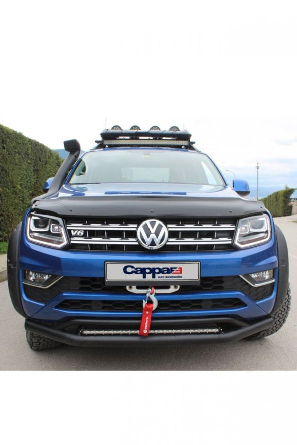 Volkswagen Amarok Ön Kaput Koruyucu Rüzgarlığı 4mm Akrilik (abs) Piano Black 2010 Ve Sonrası - 2