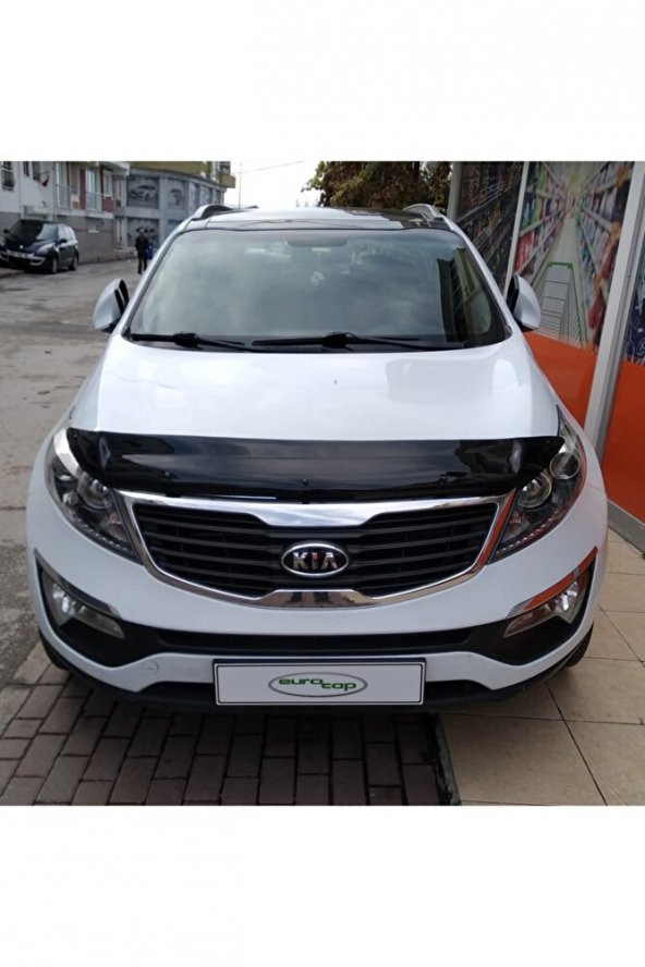 İtibar Kia Sportage Ön Kaput Koruma Rüzgarlığı 3mm Akrilik (ABS) Parlak Siyah Deflektör 2011-2015 - Resim 3