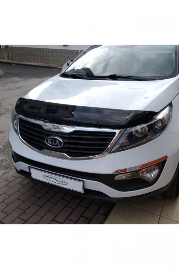 İtibar Kia Sportage Ön Kaput Koruma Rüzgarlığı 3mm Akrilik (ABS) Parlak Siyah Deflektör 2011-2015 - Resim 4