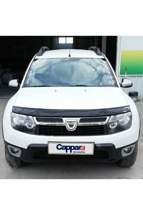 Dacia Duster Ön Kaput Koruma Rüzgarlığı 3mm Akrilik (ABS) Parlak Siyah Deflektör 2010-2013 - Resim 4