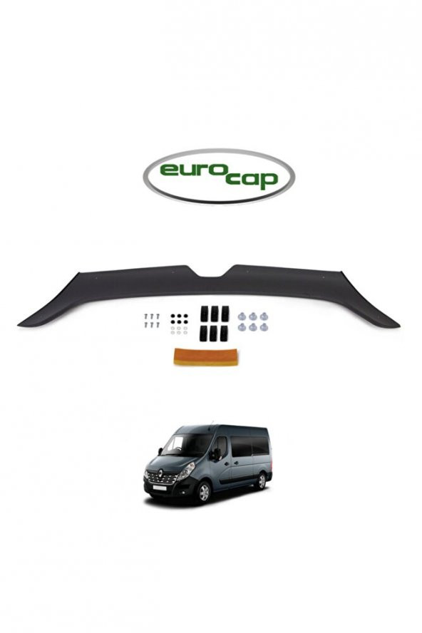 İtibar Renault Master Ön Kaput Koruma Rüzgarlığı 3mm Akrilik (abs) Parlak Siyah Deflektör 14-18 ürün görseli