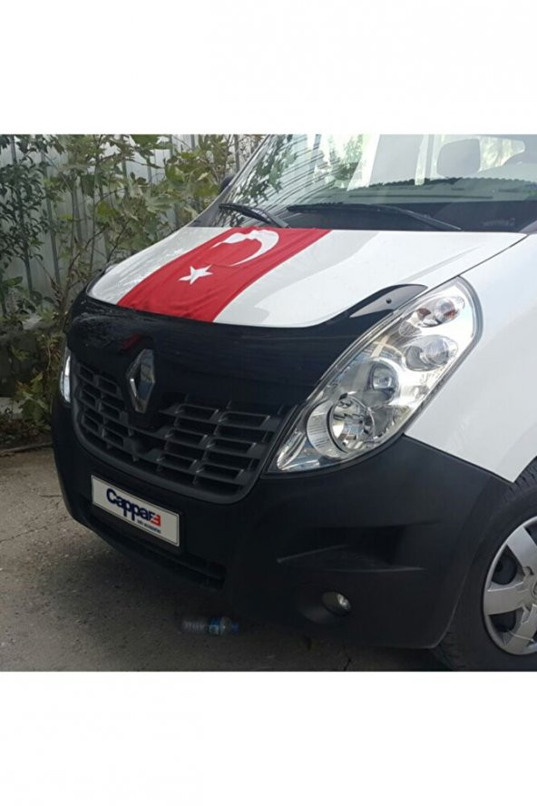 İtibar Renault Master Ön Kaput Koruma Rüzgarlığı 3mm Akrilik (abs) Parlak Siyah Deflektör 14-18 - Resim 2