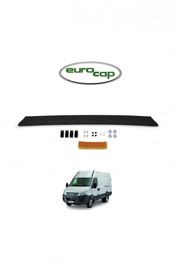 İtibar Iveco Daily Ön Kaput Koruma Rüzgarlığı 3mm Akrilik (ABS) Parlak Siyah Deflektör 2011-2014 ürün görseli