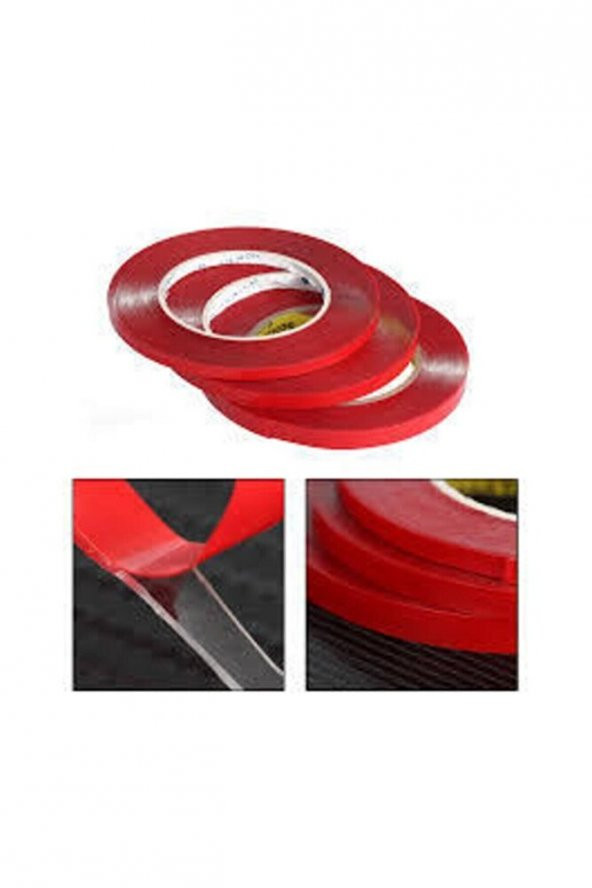 Silikonlu Çift Taraflı Montaj Bandı Süper Güçlü Bant 10mm X 5 Metre - Resim 2
