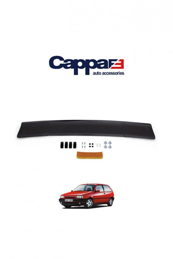 Fiat Tipo Ön Kaput Koruyucu Rüzgarlık 4mm Akrilik (ABS) Piano Black 1988-2000 - 2