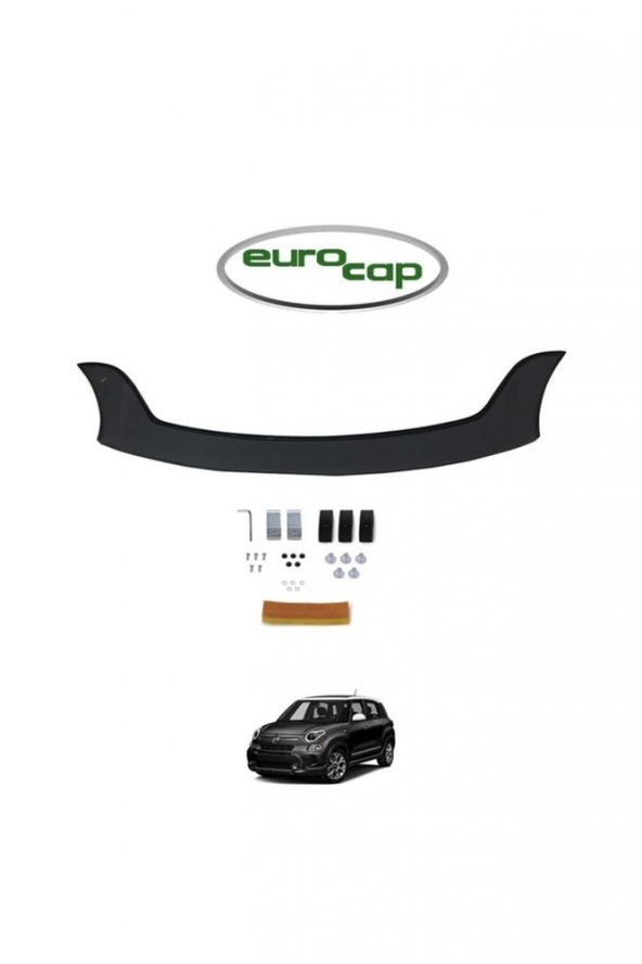 Fiat 500l Ön Kaput Koruma Rüzgarlığı 3mm Akrilik (abs) Parlak Siyah Deflektör 2015-> ürün görseli