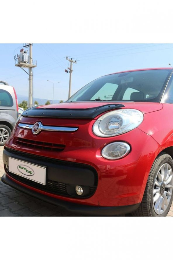 Fiat 500l Ön Kaput Koruma Rüzgarlığı 3mm Akrilik (abs) Parlak Siyah Deflektör 2015-> - Resim 2