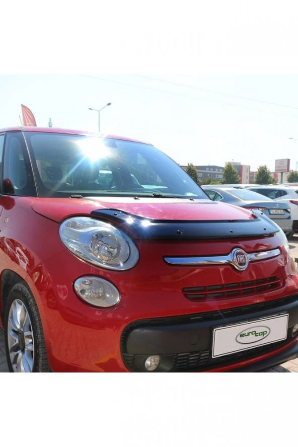 Fiat 500l Ön Kaput Koruma Rüzgarlığı 3mm Akrilik (abs) Parlak Siyah Deflektör 2015-> - Resim 4