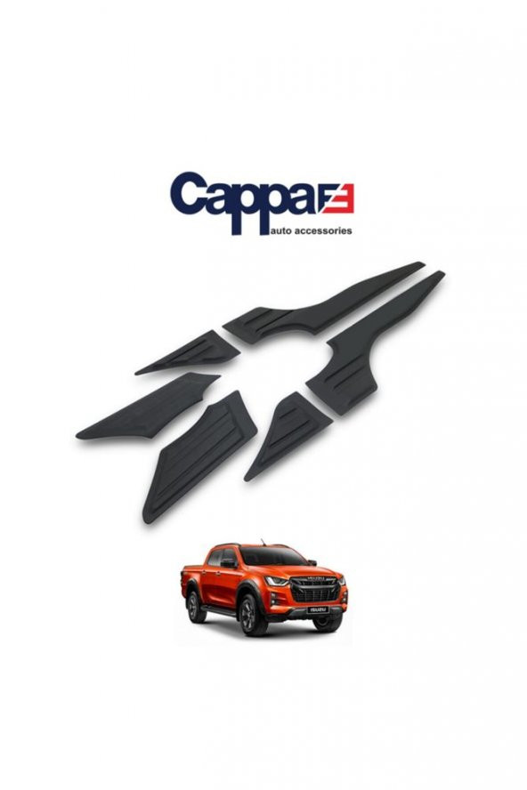 Isuzu D-max 2021- Yarasa Yan Kapı Kaplama 6 Prç. - 2