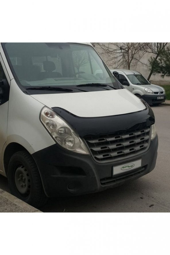 İtibar Renault Master Ön Kaput Koruma Rüzgarlığı 3mm Akrilik (abs) Parlak Siyah Deflektör 2010-2014 - Resim 3