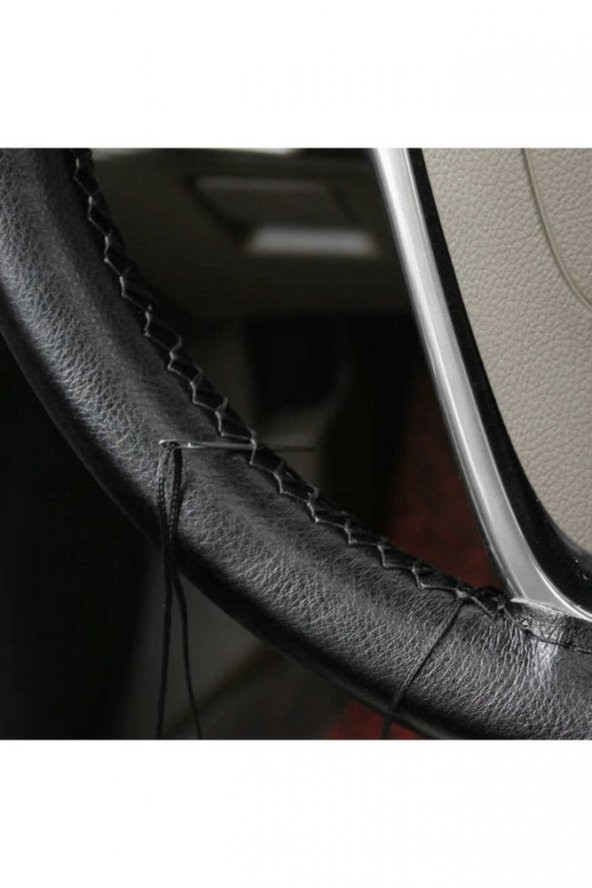 İtibar Renault Megane 1-2-3-4 Deri Oto Direksiyon Kılıfı Sarmalı Dikmeli Siyah ürün görseli