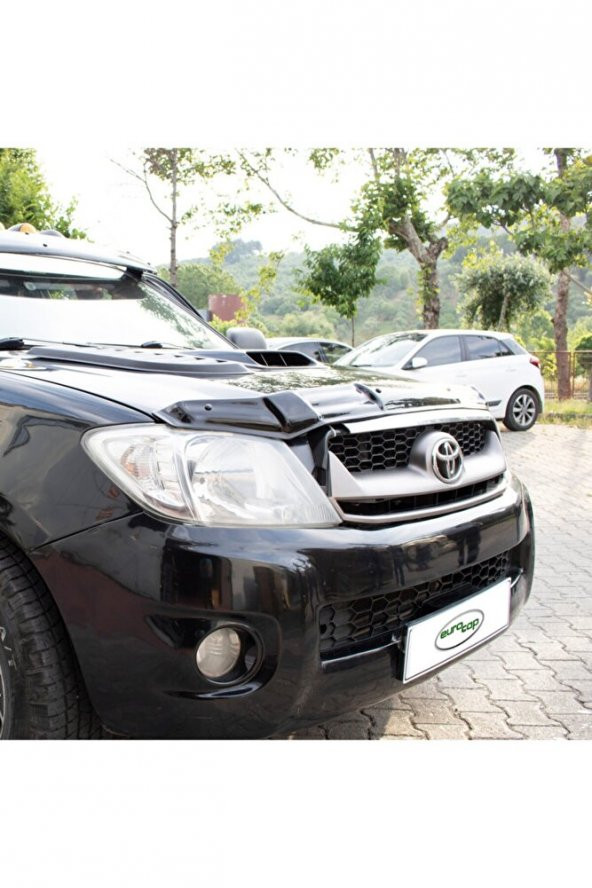 İtibar Toyota Hilux Ön Kaput Koruma Rüzgarlığı 3mm Akrilik (Abs) Parlak Siyah Deflektör 2006-2012 - Resim 4