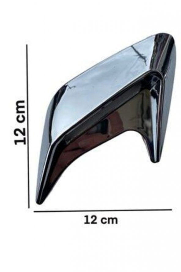 İtibar Renault Twingo Oto Çamurluk Ve Kaput Venti Izgaralı Krom Siyah 2 Adet - Resim 3