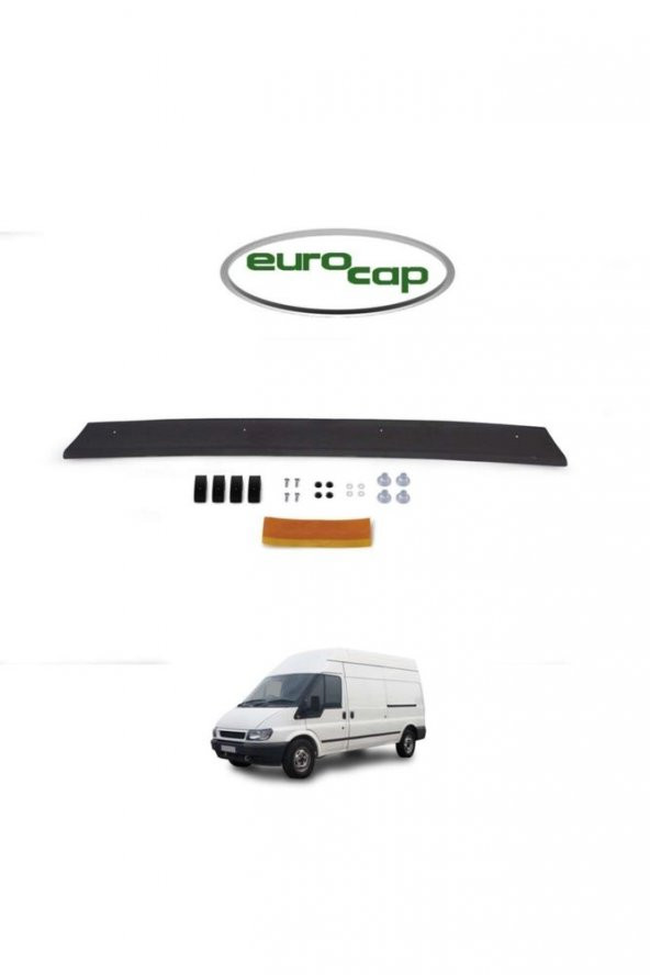 İtibar Ford Transit Ön Kaput Koruma Rüzgarlığı 3mm Akrilik (ABS) Parlak Siyah Deflektör 2002-2006 ürün görseli