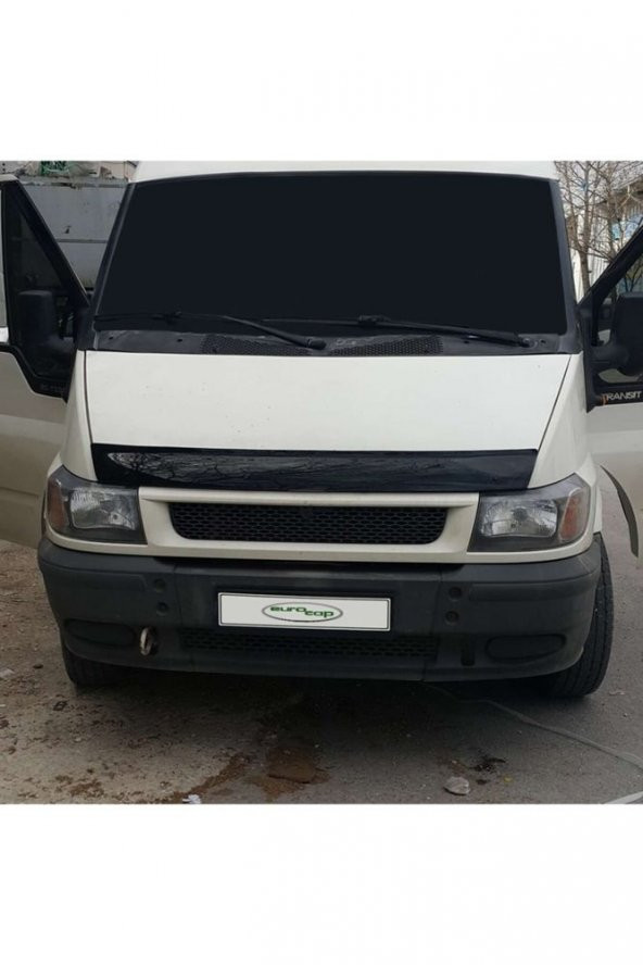 İtibar Ford Transit Ön Kaput Koruma Rüzgarlığı 3mm Akrilik (ABS) Parlak Siyah Deflektör 2002-2006 - Resim 2