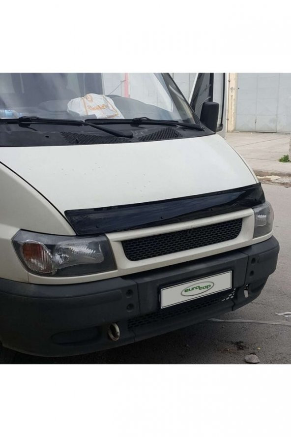 İtibar Ford Transit Ön Kaput Koruma Rüzgarlığı 3mm Akrilik (ABS) Parlak Siyah Deflektör 2002-2006 - Resim 3