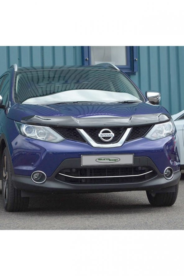 İtibar Nissan Qashqai Ön Kaput Koruma Rüzgarlığı 3mm Akrilik (ABS) Parlak Siyah Deflektör 2014-2016 - Resim 2