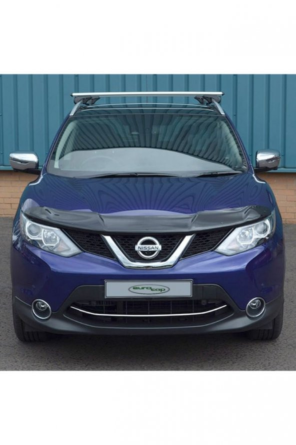 İtibar Nissan Qashqai Ön Kaput Koruma Rüzgarlığı 3mm Akrilik (ABS) Parlak Siyah Deflektör 2014-2016 - Resim 3