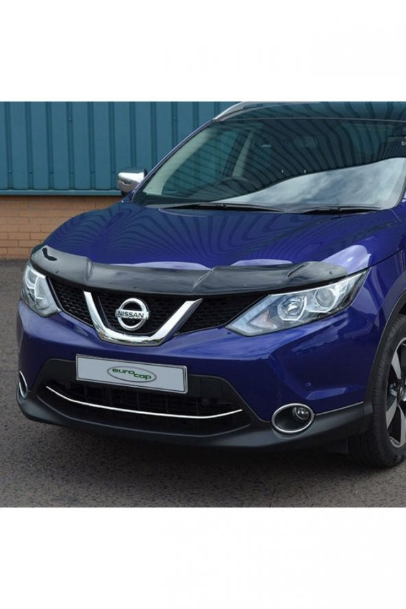 İtibar Nissan Qashqai Ön Kaput Koruma Rüzgarlığı 3mm Akrilik (ABS) Parlak Siyah Deflektör 2014-2016 - Resim 4
