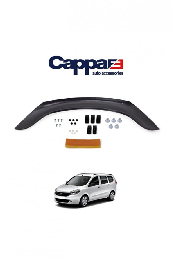 İtibar Dacia Lodgy Ön Kaput Koruyucu Rüzgarlığı 4mm Akrilik (abs) Piano Black 2013 Ve Sonrası