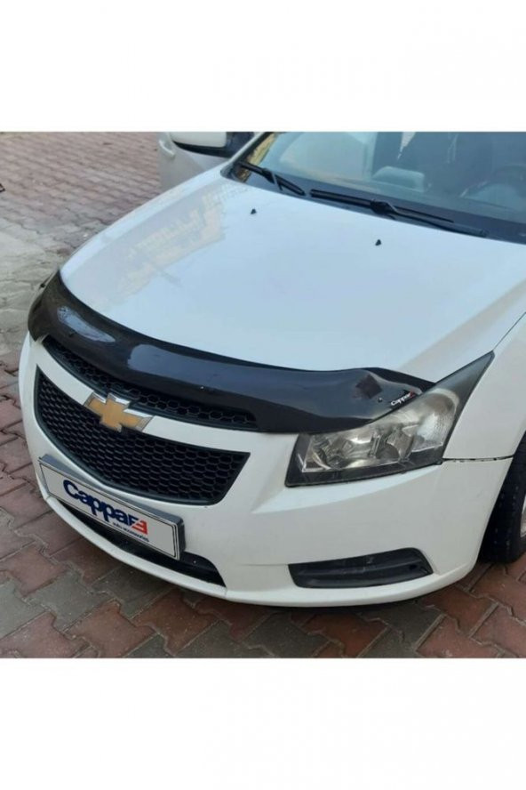 İtibar Chevrolet Cruze Ön Kaput Koruyucu Rüzgarlığı 4mm Akrilik (abs) Piano Black 2008-2016 - Resim 6