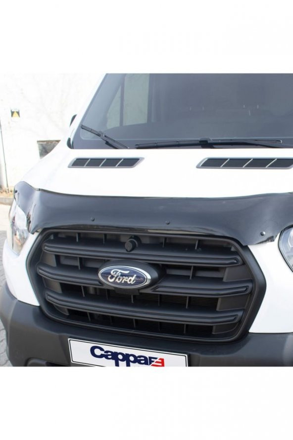İtibar Ford Transit Ön Kaput Koruyucu Rüzgarlığı 4mm Akrilik (ABS) Piano Black 2019 Ve Sonrası - 5