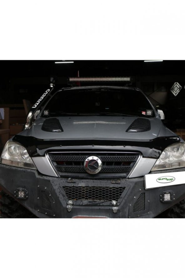 İtibar Kia Sorento Ön Kaput Koruma Rüzgarlığı 3mm Akrilik (abs) Parlak Siyah Deflektör 2002-2006 - Resim 2