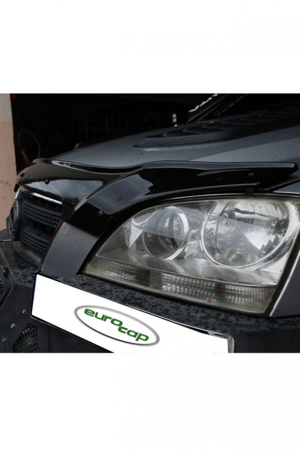 İtibar Kia Sorento Ön Kaput Koruma Rüzgarlığı 3mm Akrilik (abs) Parlak Siyah Deflektör 2002-2006 - Resim 3