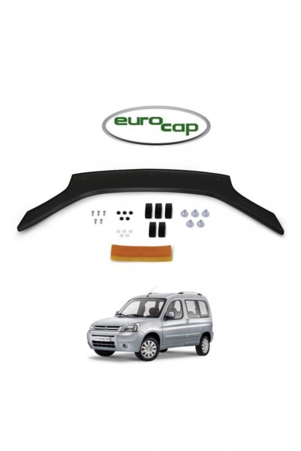 İtibar Citroen Berlingo Ön Kaput Koruma Rüzgarlığı 3mm Akrilik (ABS) Parlak Siyah Deflektör 2004-09