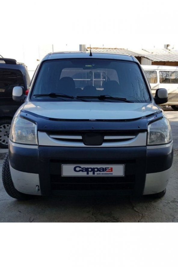 İtibar Citroen Berlingo Ön Kaput Koruma Rüzgarlığı 3mm Akrilik (ABS) Parlak Siyah Deflektör 2004-09 - Resim 2