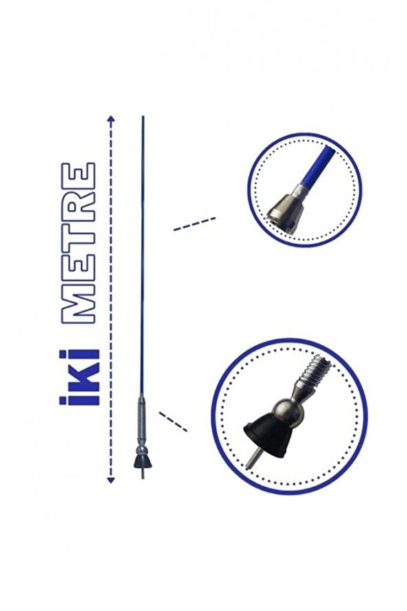 İtibar Mavi Trabzon Yaylı Anten Magnum Anten 2 Metre Anten - Resim 3