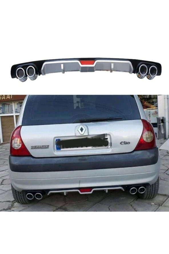 İtibar Renault Clio 2 Difüzör Arka Tampon Eki 4 Egzoz Çıkışlı