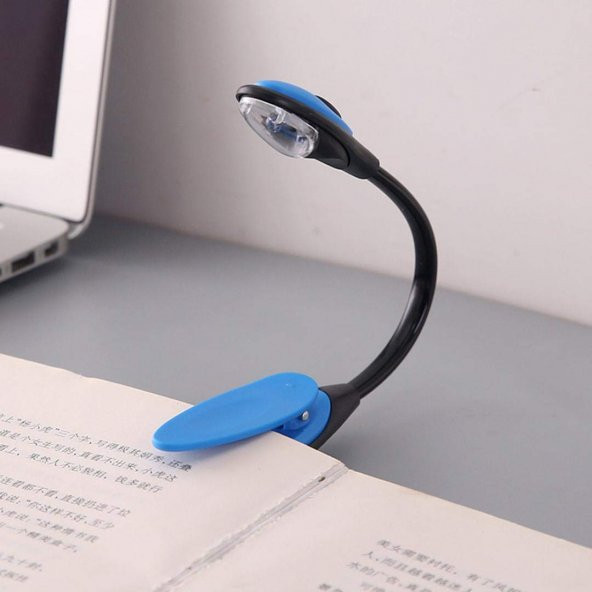 Kitap Okuma Işığı Led Booklight Kıskaçlı Pilli Model Led Işık - 2