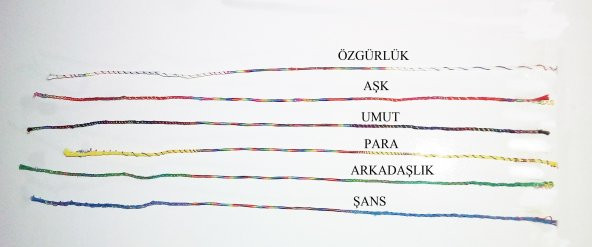 Renkli Şans Bileklikleri - 1 Kartela - ( 65 Adet ) - 2