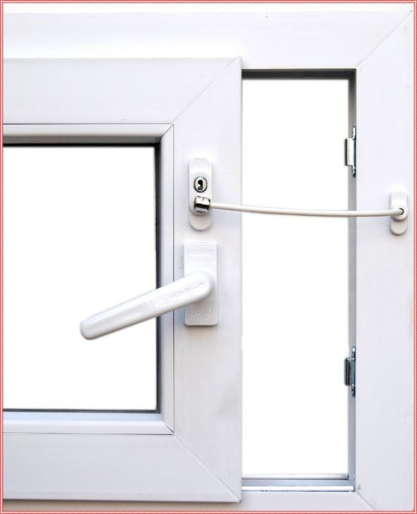 Anahtarlı Halatlı Pvc Kapı Pencere Emniyet Kilidi - 4