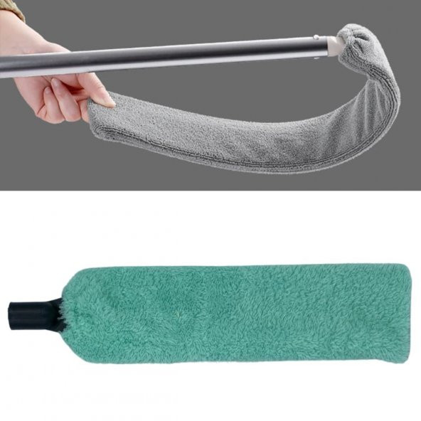 Saplı Mikrofiber Başlıklı Girintili Yüzey Temizleme Mopu Toz Alma Fırçası - 2