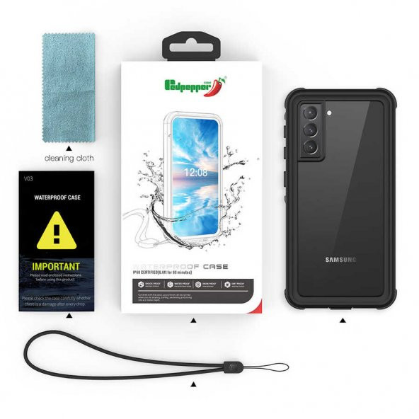 Galaxy S21 Plus Kılıf 1-1 Su Geçirmez Kılıf - 4