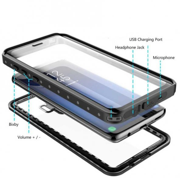 Galaxy Note 8 Kılıf 1-1 Su Geçirmez Kılıf - 5