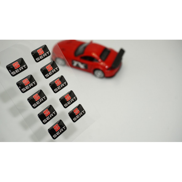 Seat Logo 3D Cam Açma Torpido Konsol Ayna Çıkartma Seti