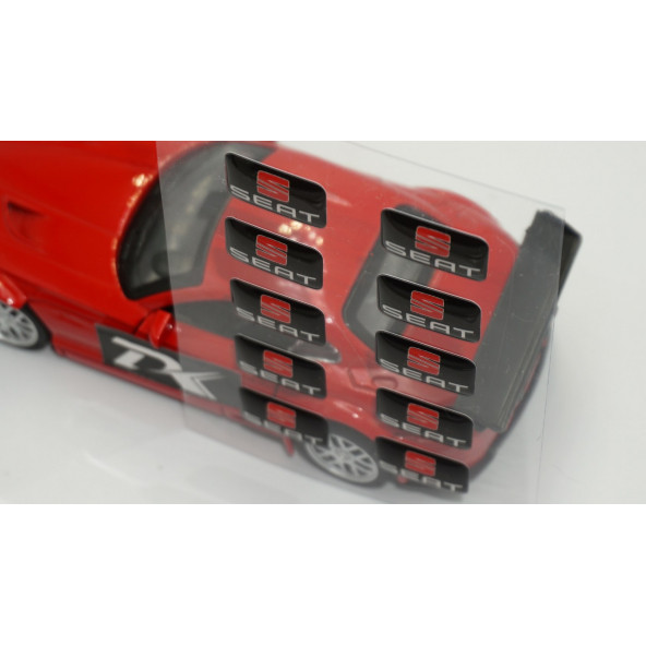 Seat Logo 3D Cam Açma Torpido Konsol Ayna Çıkartma Seti - 3