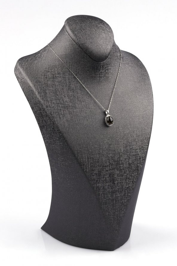 Turmalin Doğal Taş 925 Ayar Gümüş Kolye - Resim 2