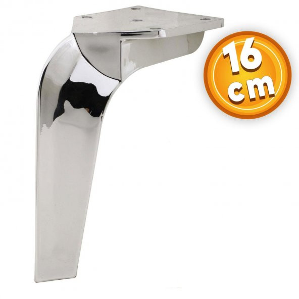 Lüks Mobilya Kanepe Sehpa TV Ünitesi Koltuk Ayağı 16 cm Parlak Krom Baza Ayak