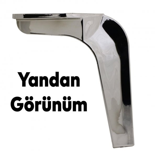 Lüks Mobilya Kanepe Sehpa TV Ünitesi Koltuk Ayağı 16 cm Parlak Krom Baza Ayak - 3