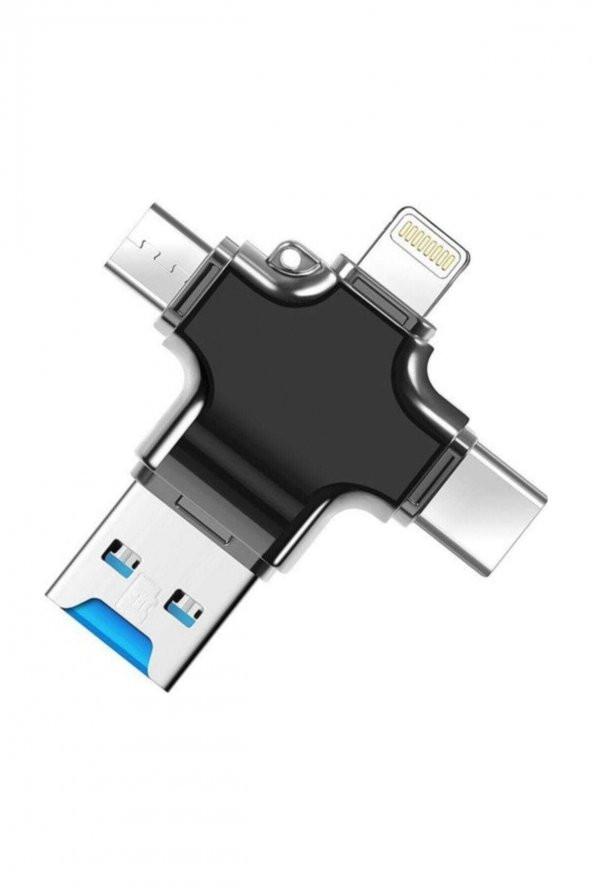 3 in 1 Lightning Type C Micro USB C OTG Dönüştürücü 3.0 Flash Dosya Aktarım Çevirici Dönüştürücü 2