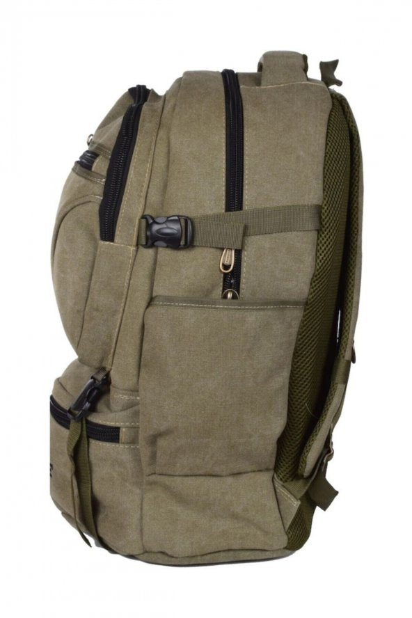 Haki Dağcı Sırt Çantası Kanvas Kumaş 50 Litre Outdoor Çanta 1. Kalite 501 - 3