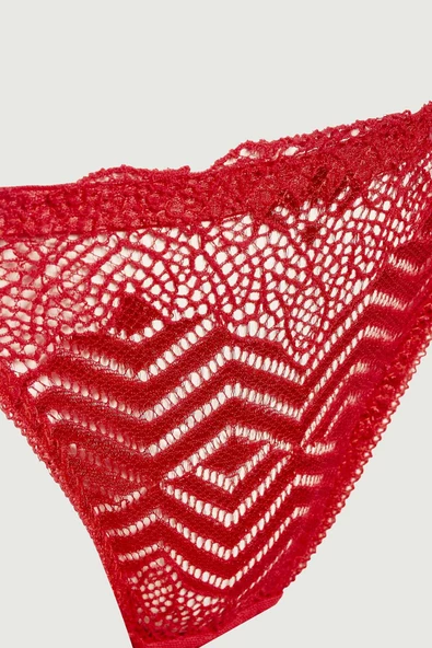 Kırmızı Crimson Dantelli Külot - Resim 2