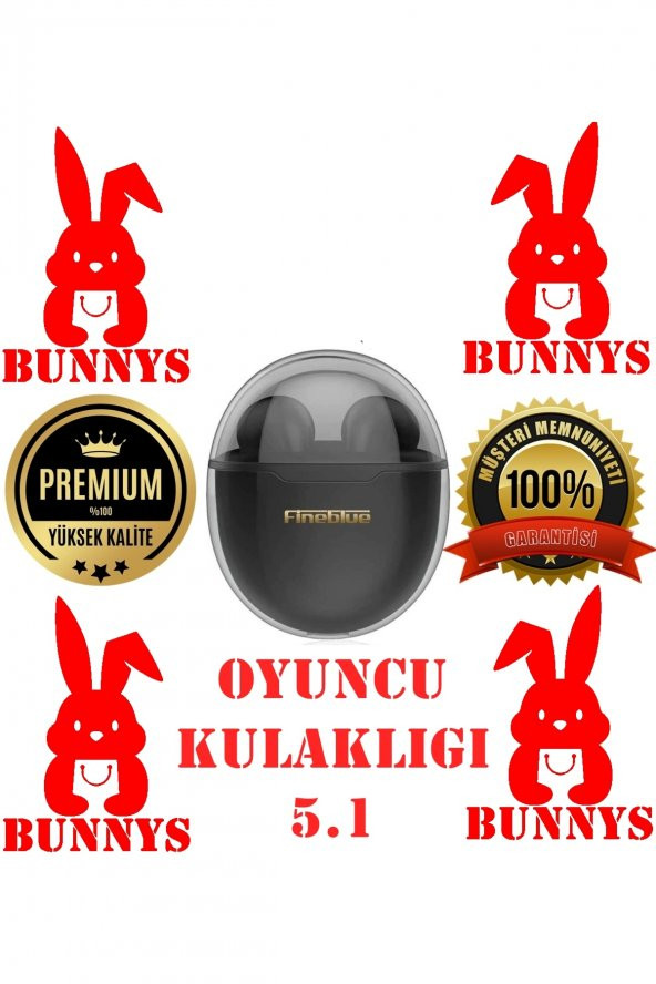 RABBİT STORE Oyuncu Kulaklıklığı Bluetooth Kulaklık Pro 65Ms - 5.1