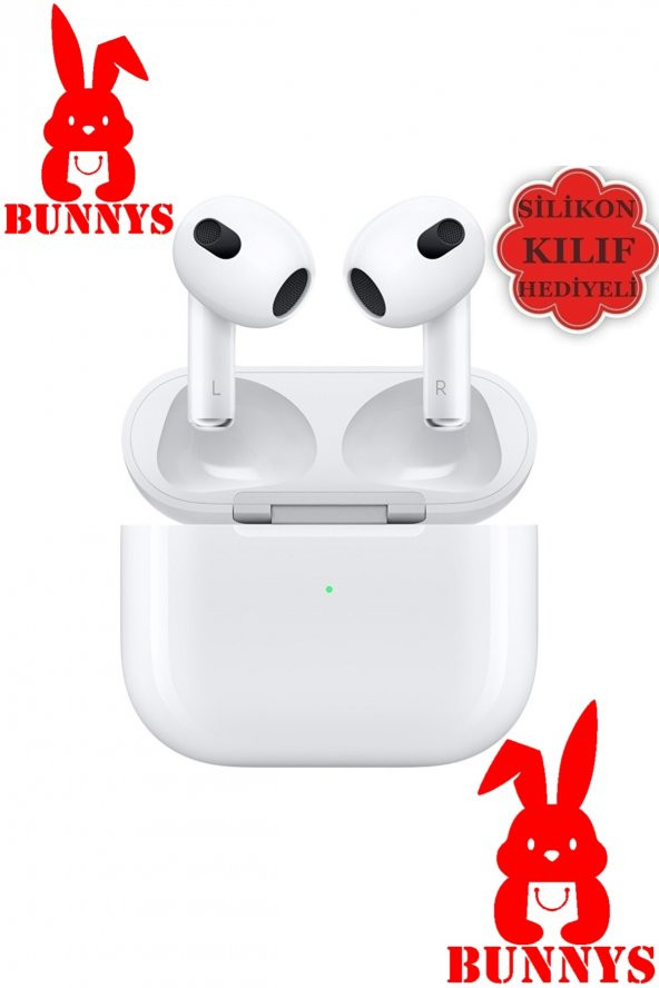 RABBİT STORE Airpods 3 Nesil Apple iPhone X Uyumlu Bluetooth Kulaklık KILIF HEDİYELİ